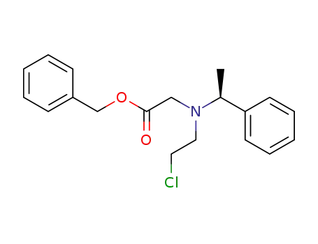 Molecular Structure of 869800-29-3 (benzyl (S)-[(2-chloro-ethyl)-(1-phenyl-ethyl)-amino]ethanoate)