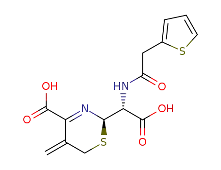 (R)-2-[(R)-Carboxy-(2-thiophen-2-yl-acetylamino)-methyl]-5-methylene-5,6-dihydro-2H-[1,3]thiazine-4-carboxylic acid