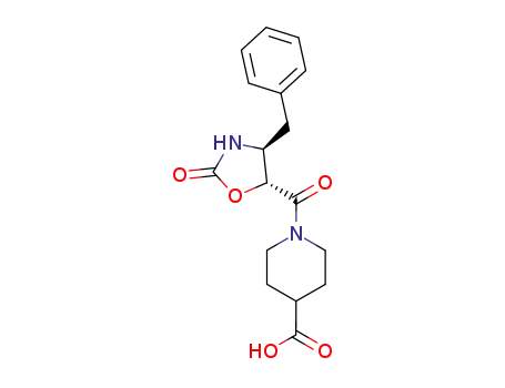 4-Piperidinecarboxylic acid,
1-[[(4S,5R)-2-oxo-4-(phenylmethyl)-5-oxazolidinyl]carbonyl]-