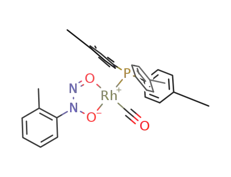 carbonyl tris(4-tolyl)phosphine (O,O′-(N-nitroso-N-oxido-(2-tolyl)-amine))rhodium(I)