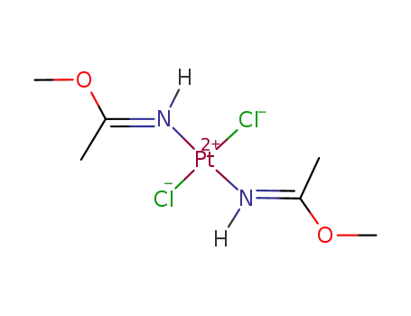 Molecular Structure of 147201-17-0 (Platinum,dichlorobis[methyl (1Z)-ethanimidate-kN]-, (SP-4-1)- (9CI))