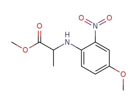 Molecular Structure of 1427029-08-0 (methyl-2-[(4-methoxy-2-nitrophenyl)amino]propanoate)