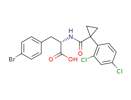 (S)-3-(4-bromophenyl)-2-(1-(2,4-dichlorophenyl)cyclopropanecarboxamido)propanoic acid