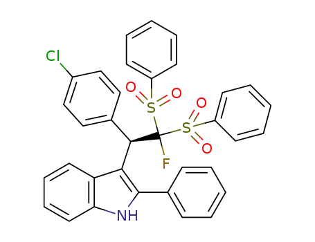 3-[(R)-1-(4-chlorophenyl)-2-fluoro-2,2-bis(phenylsulfonyl)ethyl]-2-phenyl-1H-indole