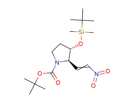 (3S)-(tert-butyl-dimethyl-silanyloxy)-(2R)-(2-nitro-vinyl)-pyrrolidine-1-carboxylic acid tert-butyl ester