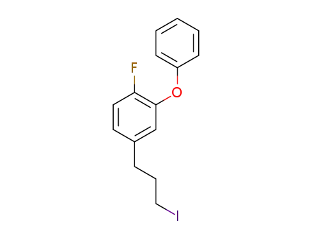 Molecular Structure of 1415409-26-5 (1-iodo-3-(4-fluoro-3-phenoxyphenyl)propane)