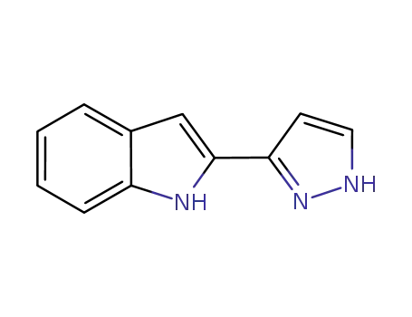 Molecular Structure of 827316-61-0 (1H-Indole, 2-(1H-pyrazol-3-yl)-)