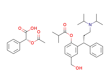 isobutyric acid 2-((R)-3-diisopropylammonium-1-phenyIpropyl)-4-(hydroxymethyl)phenyl ester (R)-acetoxy(phenyl)acetate