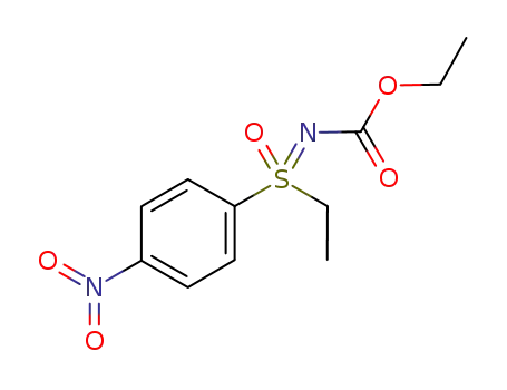Molecular Structure of 851008-62-3 (Sulfoximine, N-(ethoxycarbonyl)-S-ethyl-S-(4-nitrophenyl)-)