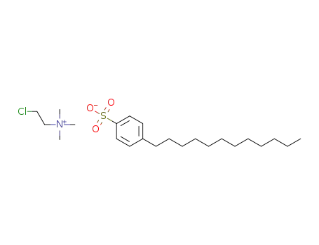 Molecular Structure of 156022-53-6 (2-chloroethyltrimethylammonium dodecylbenzenesulfonate)
