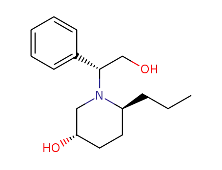 Molecular Structure of 1451214-40-6 ((1’R,3S,6S)-1-(2’-hydroxy-1’-phenylethyl)-6-propylpiperidin-3-ol)