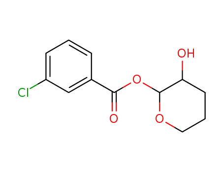 Molecular Structure of 1334610-35-3 (3-hydroxytetrahydro-2H-pyran-2-yl 3-chlorobenzoate)