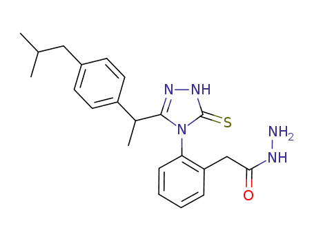 2-(2-(3-(1-(4-isobutylphenyl)ethyl)-5-thioxo-1H-1,2,4-triazol-4(5H)-yl)phenyl)acetohydrazide