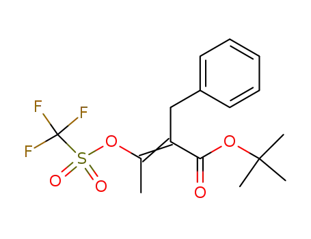 Molecular Structure of 725341-15-1 (2-tert-butoxycarbonyl-1-phenylbut-2-en-3-yl trifluoromethanesulfonate)