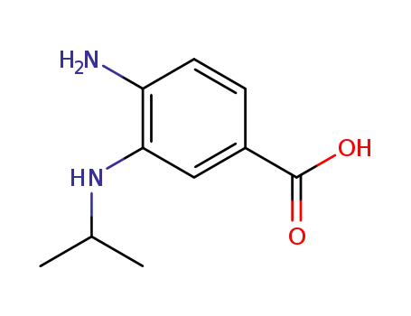 Molecular Structure of 467235-04-7 (3-AMINO-4-(ISOPROPYLAMINO)BENZOIC ACID)