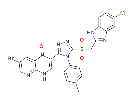 C<sub>25</sub>H<sub>17</sub>BrClN<sub>7</sub>O<sub>3</sub>S