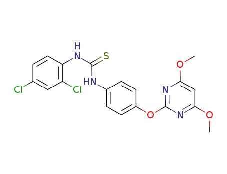 Molecular Structure of 1352544-45-6 (1-(2,4-dichlorophenyl)-3-(4-(4,6-dimethoxypyrimidin-2-yloxy)phenyl)thiourea)