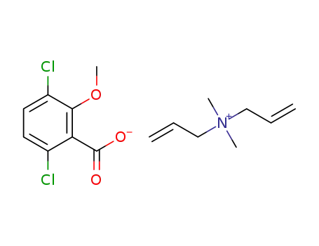 Molecular Structure of 1449040-89-4 (diallyldimethylammonium 3,6-dichloro-2-methoxybenzoate)