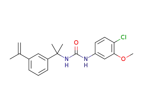 Molecular Structure of 1397293-07-0 (1-(4-chloro-3-methoxyphenyl)-3-(2-(3-(prop-1-en-2-yl)phenyl)propan-2-yl)urea)