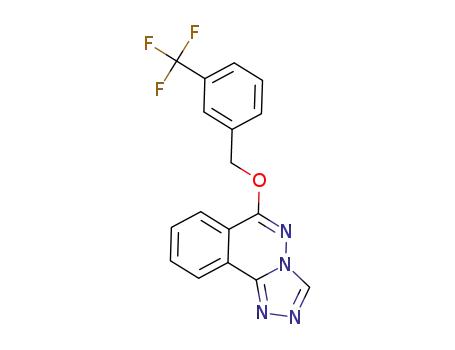 Molecular Structure of 1447735-57-0 (6-(3-(trifluoromethyl)benzyloxy)-[1,2,4]triazolo[3,4-a]phthalazine)