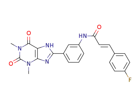 (E)-N-(3-(1,3-dimethyl-2,6-dioxo-2,3,6,7-tetrahydro-1H-purin-8-yl)phenyl)-3-(4-fluorophenyl)acrylamide