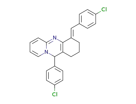 Molecular Structure of 1450997-93-9 ((E)-4-(4-chlorobenzylidene)-11-(4-chlorophenyl)-2,3,4,11-tetrahydro-1H-pyrido[2,1-b]quinazoline)