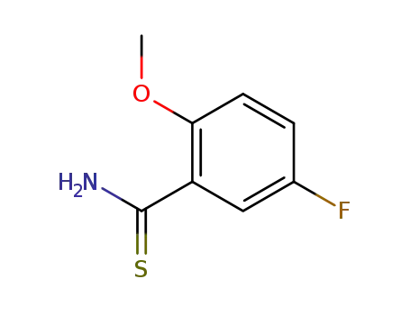 Molecular Structure of 361548-86-9 (Benzenecarbothioamide, 5-fluoro-2-methoxy- (9CI))