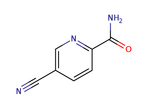 Molecular Structure of 65346-04-5 (2-Pyridinecarboxamide,5-cyano-(9CI))