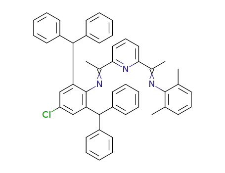 2-[1-(2,6-dibenzhydryl-4-chlorophenylimino)ethyl]-6-[1-(2,6-dimethylphenylimino)ethyl]pyridine