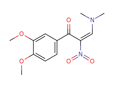 Molecular Structure of 1421635-71-3 ((E)-1-(3,4-dimethoxyphenyl)-3-(dimethylamino)-2-nitroprop-2-en-1-one)
