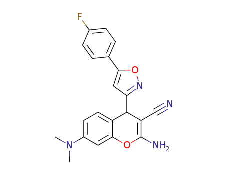 2-amino-3-cyano-7-dimethylamino-4-(5-(4-fluorophenyl)-isoxazol-3-yl)-4H-chromene