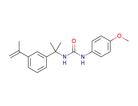 Molecular Structure of 330946-27-5 (1-(4-methoxyphenyl)-3-(2-(3-(prop-1-en-2-yl)phenyl)propan-2-yl)urea)