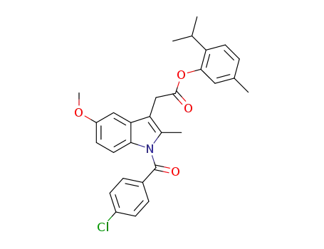 2-isopropyl-5-methylphenyl [1-(4-chlorobenzoyl)-5-methoxy-2-methyl-1H-indol-3-yl]acetate