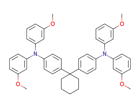 Molecular Structure of 1358822-45-3 (1,1-bis{4-[N,N-bis(3-methoxyphenyl)]aminophenyl}cyclohexane)
