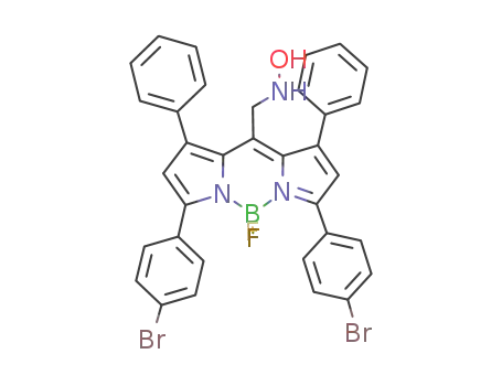 8-hydroxyethanamine-4,4-difluoro-1,7-diphenyl-3,5-di(1-bromophenyl)-4-bora-3a,4a-diaza-s-indacene