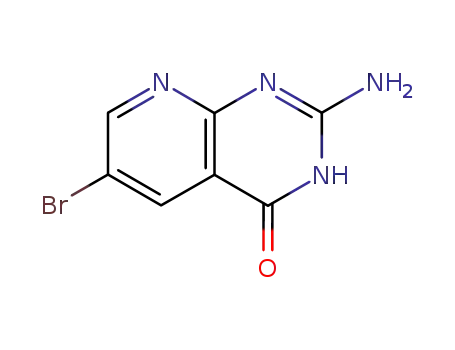 Molecular Structure of 120040-42-8 (2-AMINO-6-BROMOPYRIDO[2,3-D]PYRIMIDIN-4(3H)-ONE)
