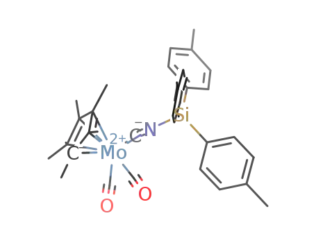(η<sup>5</sup>-C<sub>5</sub>Me<sub>5</sub>)Mo(CO)<sub>2</sub>{η<sup>2</sup>(C,N)-C(Me)NSi(p-Tol)<sub>3</sub>}