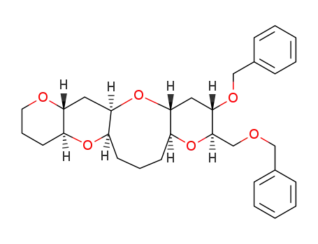 (2S,3R,4aS,7aR,8aS,12aR,13aR,14aR)-2-(benzyloxy)-3-((benzyloxy)methyl)hexahydropyrano[3,2-b]pyrano-[2',3':5,6]pyrano[2,3-g]oxocine