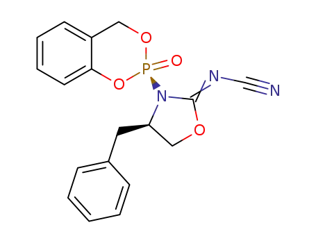 (S<SUB>P</SUB>,4'R<SUB>C</SUB>)-2-(4'-benzyl-2'-N-cyanimino-oxazolidin-3'-yl)-4H-1,3,2-benzodioxaphosphorin-2-oxide