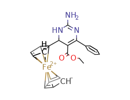 ethyl 2-amino-6-ferrocenyl-4-phenyl-1,6-dihydropyrimidine-5-carboxylate