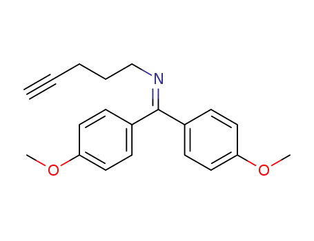 Molecular Structure of 1417601-02-5 (N-(bis(4-methoxyphenyl)methylene)pent-4-yn-1-amine)