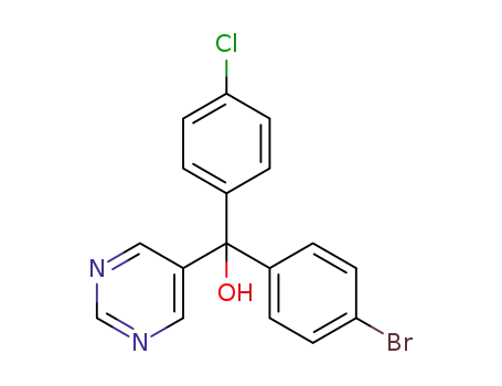 Molecular Structure of 1374583-54-6 ((4-chlorophenyl)(4-bromophenyl)pyrimidin-5-yl methanol)