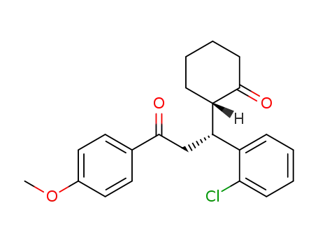 (S)-2-((R)-1-(2-chlorophenyl)-3-(4-methoxyphenyl)-3-oxopropyl)-cyclohexanone