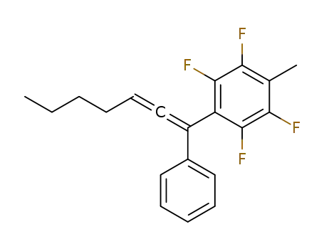 Molecular Structure of 1374747-99-5 (1,2,4,5-tetrafluoro-3-methyl-6-(1-phenylhepta-1,2-dien-1-yl)benzene)