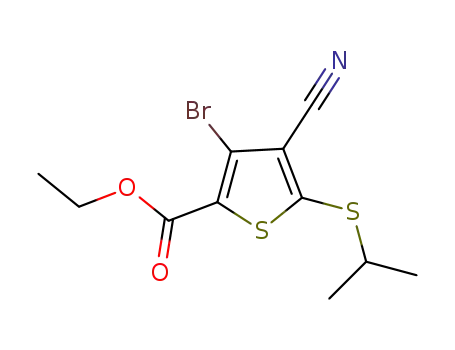 ethyl 3-bromo-4-cyano-5-(isopropylthio)thiophene-2-carboxylate
