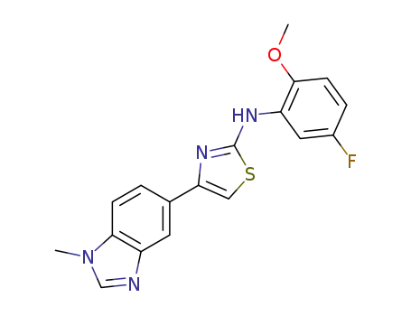 (5-Fluoro-2-methoxy-phenyl)-[4-(1-methyl-1H-benzoimidazol-5-yl)-thiazol-2-yl]-amine