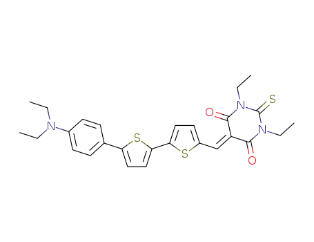 5-((5-(5-(4-(diethylamino)phenyl)thiophen-2-yl)thiophen-2-yl)methylene)-1,3-diethyl-dihydro-2-thioxopyrimidine-4,6(1H,5H)-dione