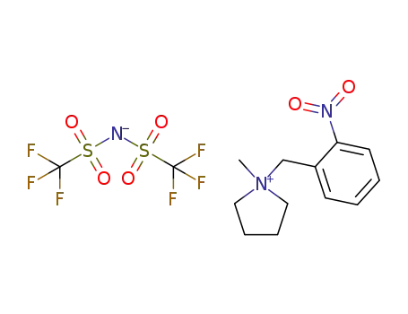 Molecular Structure of 1350913-78-8 (1-methyl-1-(2-nitrobenzyl)pyrrolidinium bis(trifluoromethylsulfonyl)imide)