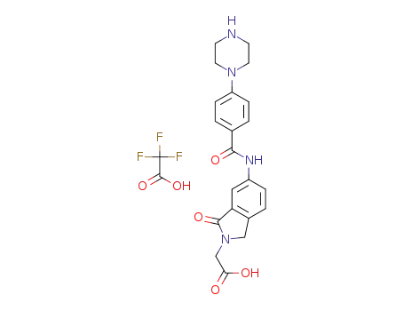 [1-oxo-6-(4-piperazinium-1-yl-benzoylamino)-1,3-dihydroisoindol-2-yl]acetic acid trifluoroacetate