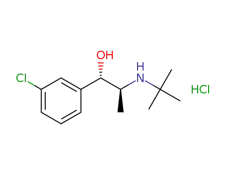 Molecular Structure of 80478-42-8 (Benzenemethanol,3-chloro-R-[(1R)-1-[(1,1- dimethylethyl)amino]ethyl]-,hydrochloride,(RR)-rel- )